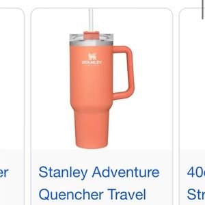 40oz stanley cup in the grapefruit color